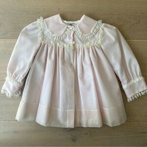 Vintage Bryan pink and white apron dress
